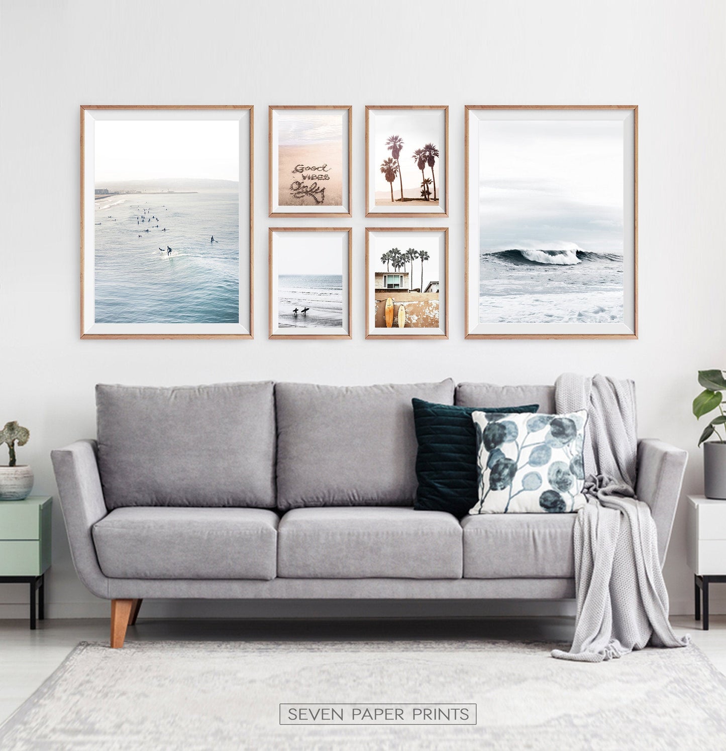 Ocean Surfing Decor 6 Piece Wall Art