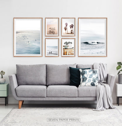 Ocean Surfing Decor 6 Piece Wall Art