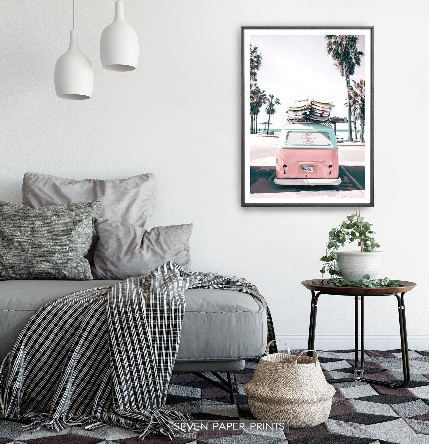 Coastal Pink Wall Art Set of 3 Prints