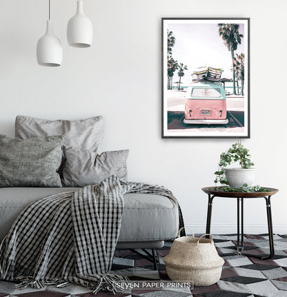 Coastal Pink Wall Art Set of 3 Prints