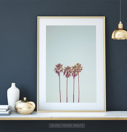 Retro Minimalist Tropical Palm Tree Print