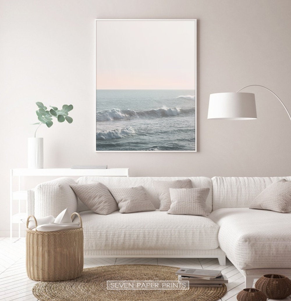 Ocean Waves Wall Art Set of 3 Prints