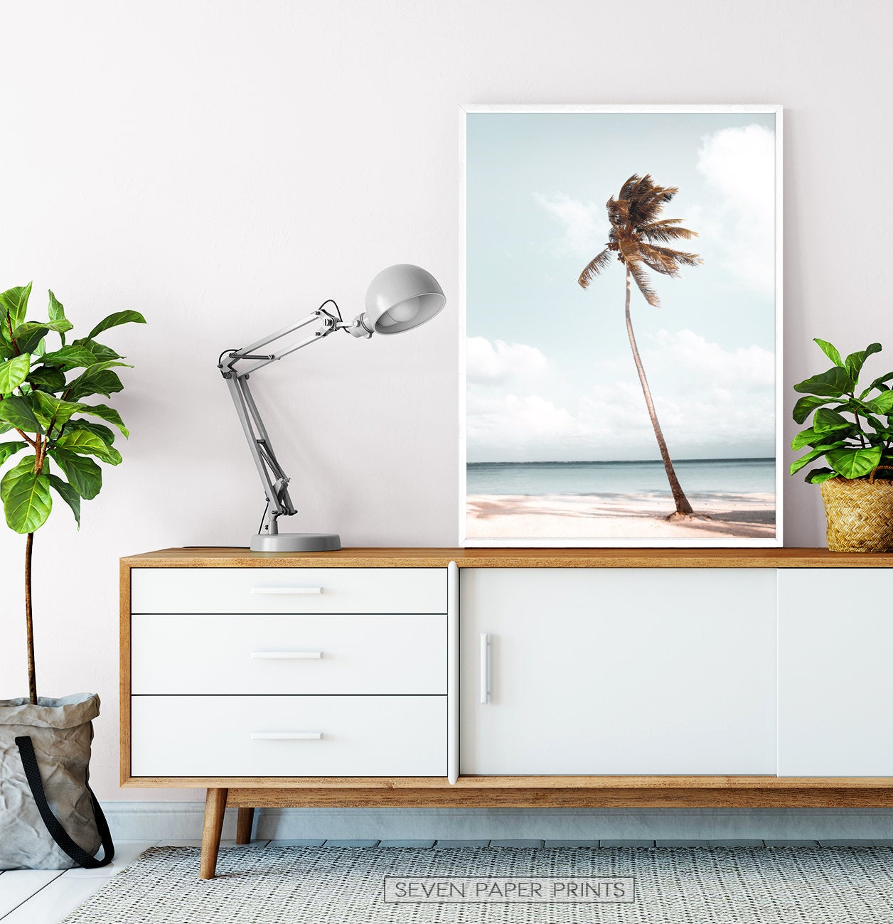 Digital Palm Tree Swaying Print | Hawaii Beach Photo – Seven Paper Prints