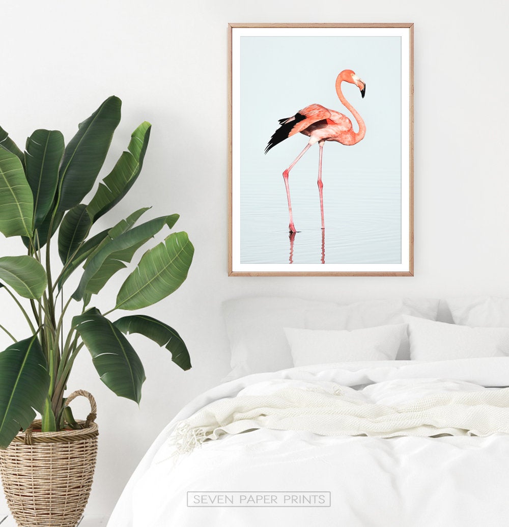 Pink Flamingo Modern Wall Art