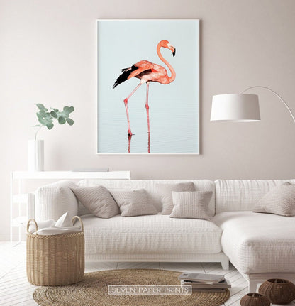 Pink Flamingo Modern Wall Art