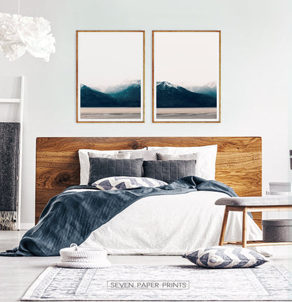 Modern Mountain Wall Art Scandinavian Print Set of 2