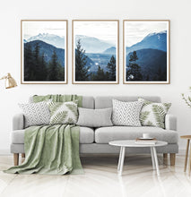 Load image into Gallery viewer, Living Room Wall Decor - Blue Mountain Triptych 
