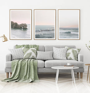 Ocean Waves Wall Art Set of 3 Prints