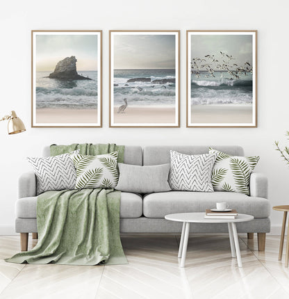 Bird Art Set of 3 Coastal Photography