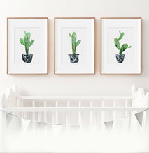 Load image into Gallery viewer, Cactus Wall Art Set of 3 Prints for Nursery
