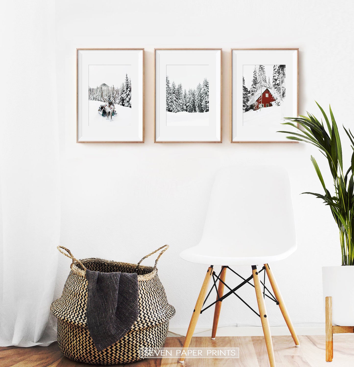 Christmas Decoration Gallery Set of 3 Piece Wall Art