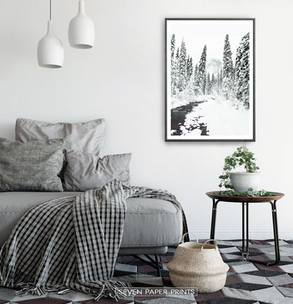 Winter Gallery Wall Decor Set of 6 Prints with Moose