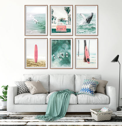 Large Coastal Nursery Wall Art Set of 6 Digital Prints