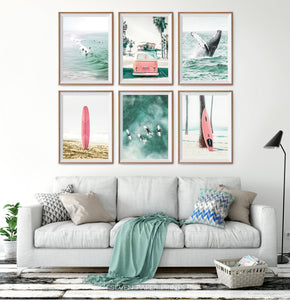 Large Coastal Nursery Wall Art Set of 6 Digital Prints