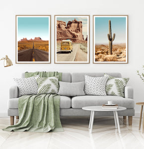 Boho Grand Canyon Desert Set of 3 Piece Wall Art