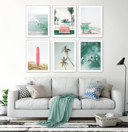 Coastal Wall Art Set of 6 Mailed Prints