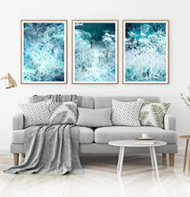 Load image into Gallery viewer, Ocean Waves 3 Piece Wall Art with Splashing Coastal Water

