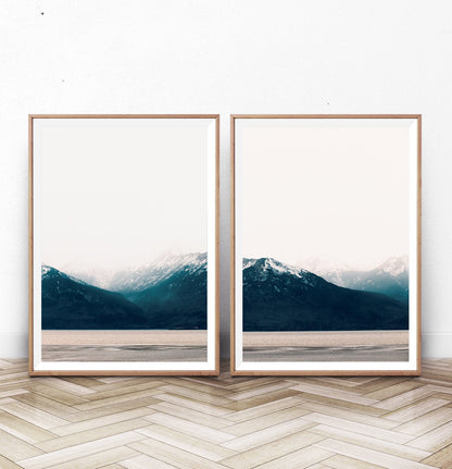 Modern Mountain Wall Art Scandinavian Print Set of 2