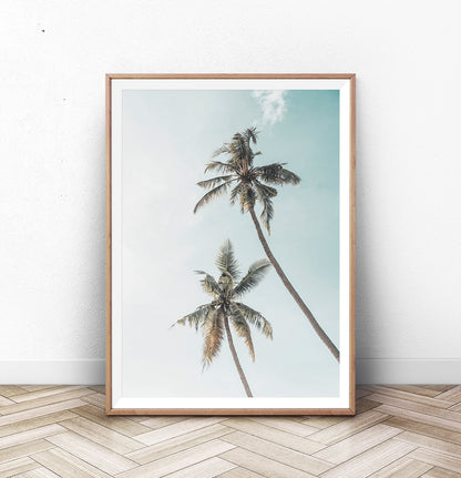 Coastal Palm Trees Summer Beach Wall Art