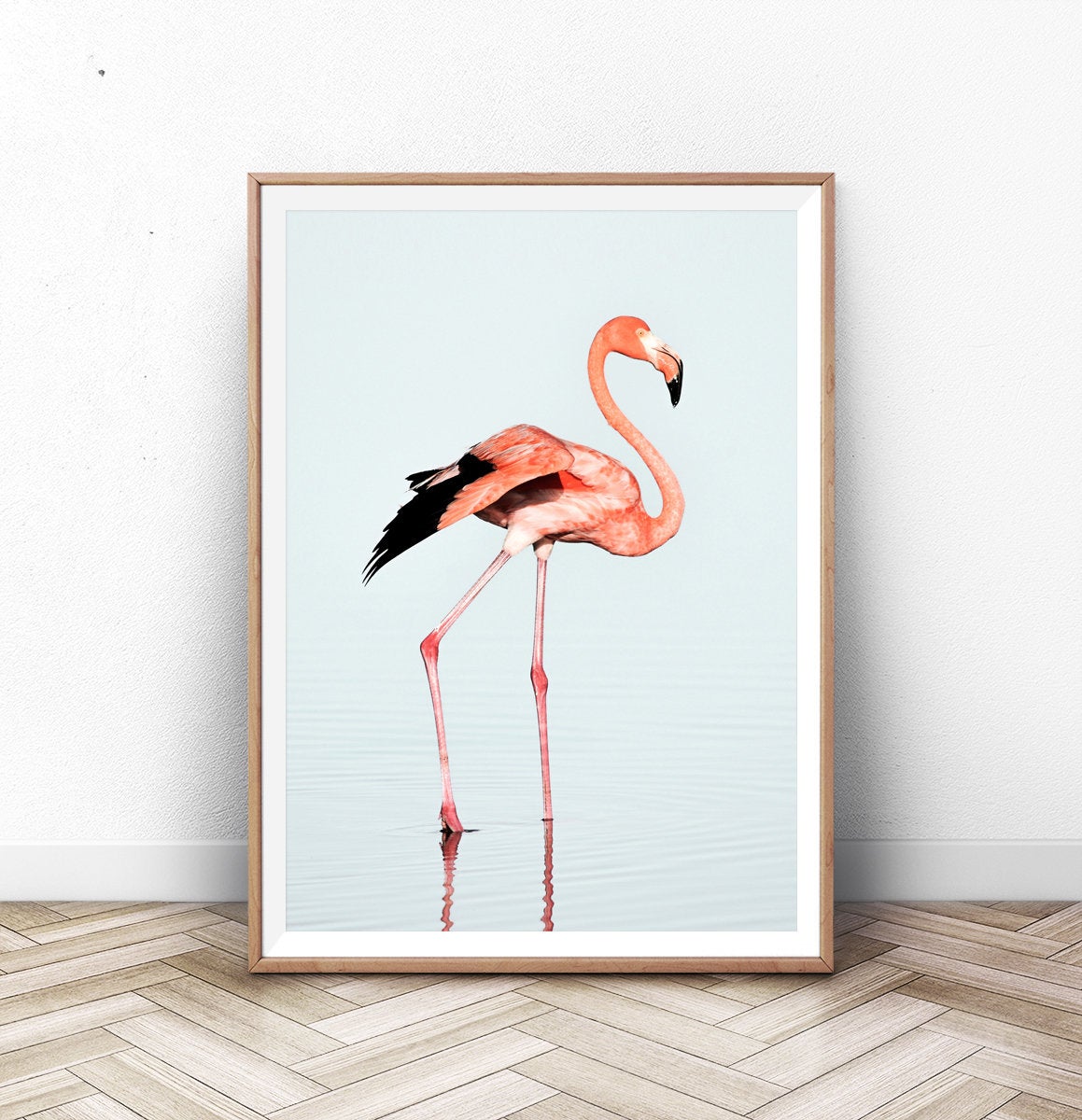Pink Flamingo Modern Wall Art