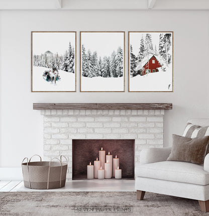 Christmas Decoration Gallery Set of 3 Piece Wall Art