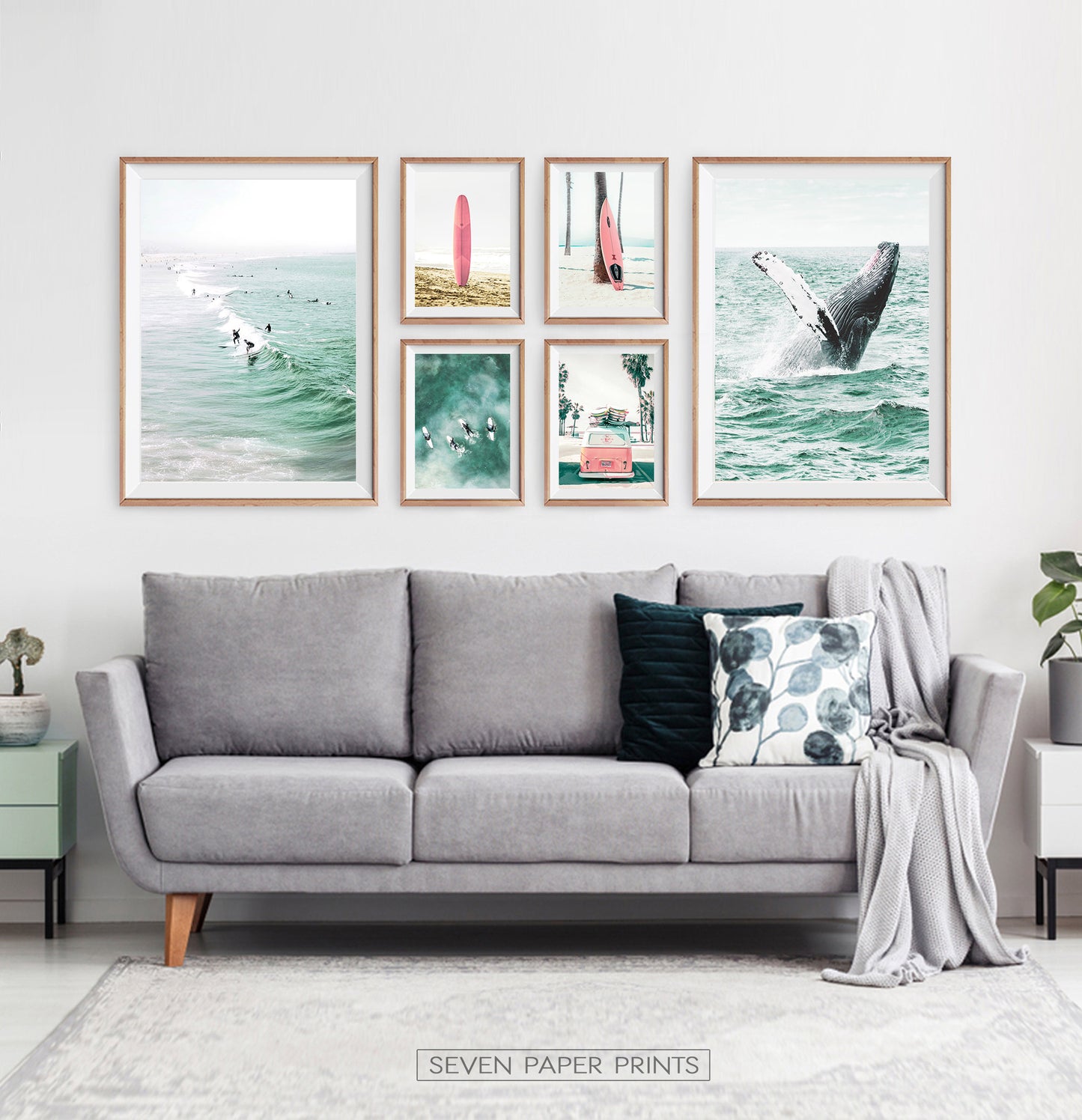 Large Coastal Nursery Wall Art Set of 6 Digital Prints