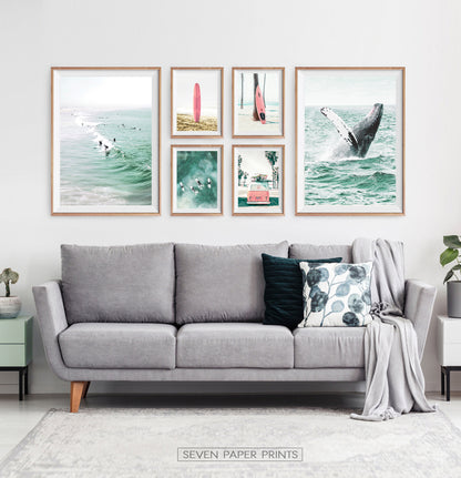 Large Coastal Nursery Wall Art Set of 6 Digital Prints