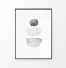 Load image into Gallery viewer, Scandinavian Minimalist Gray Geometric Abstract Print
