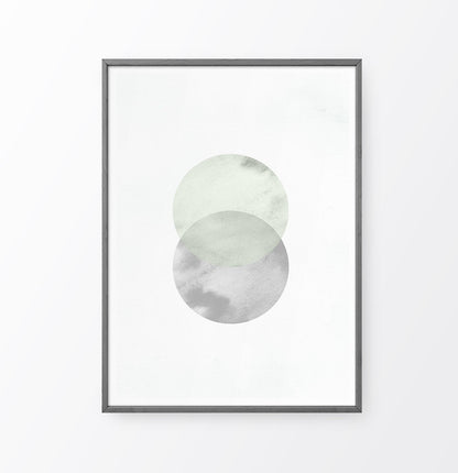 Full Moon Nordic Abstract Circle Wall Art