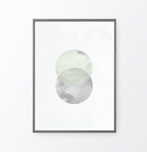 Full Moon Nordic Abstract Circle Wall Art