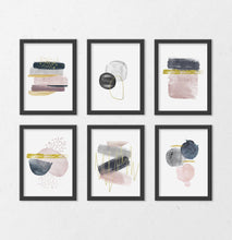 Load image into Gallery viewer, Abstract Minimalist Watercolor Set of 6 Prints
