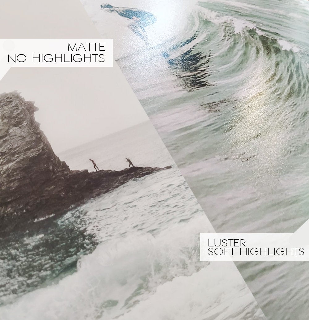 Matte and luster photo paper finish. Difference between them